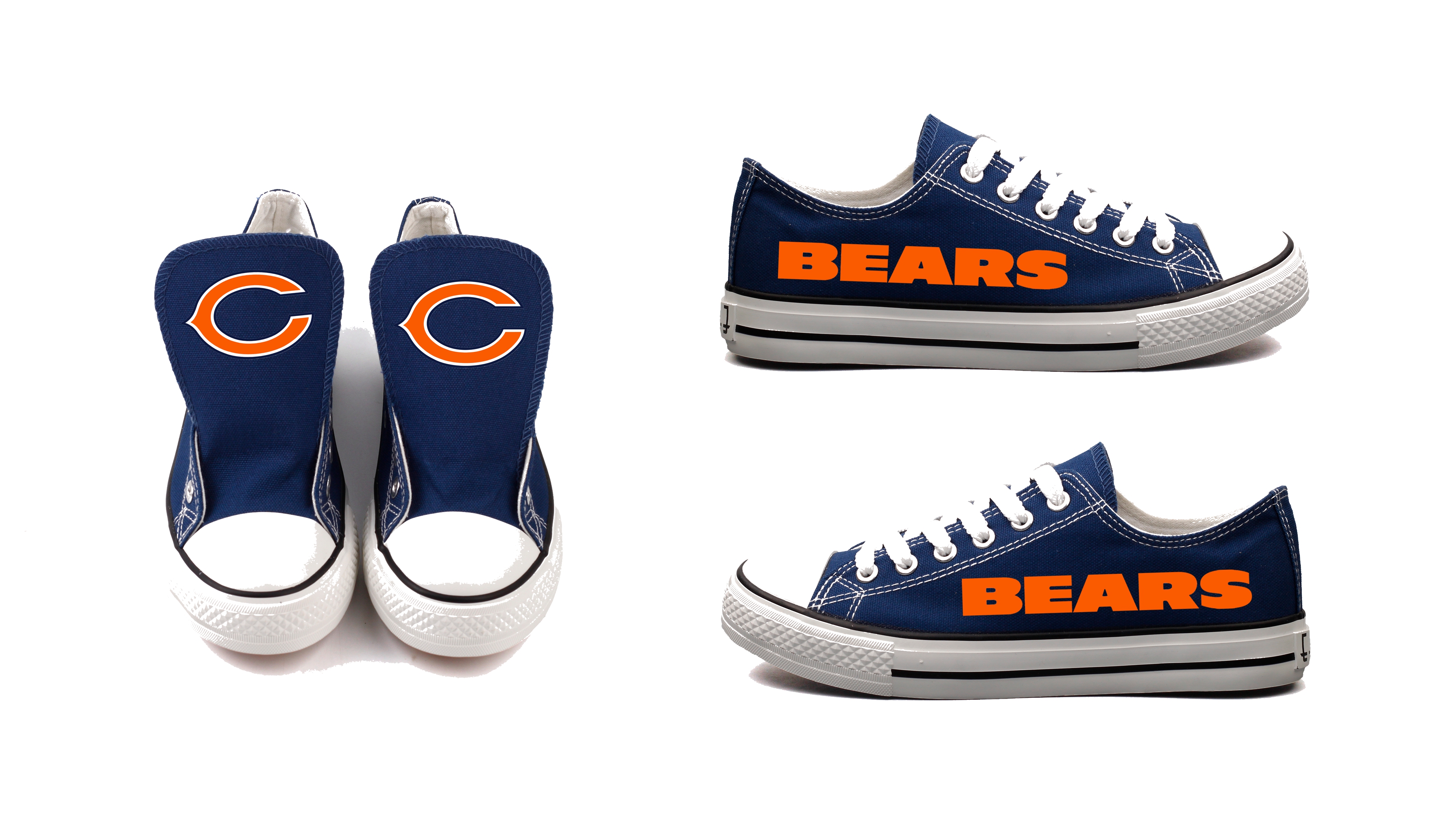 Women's Chicago Bears Repeat Print Low Top Sneakers 003